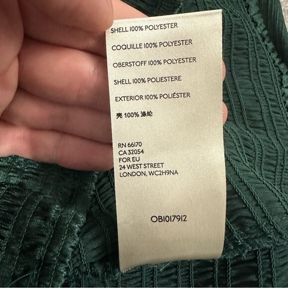 Free People Evergreen Santiago Satin Cropped Blouse Size Medium Sexy Chic - Picture 14 of 16